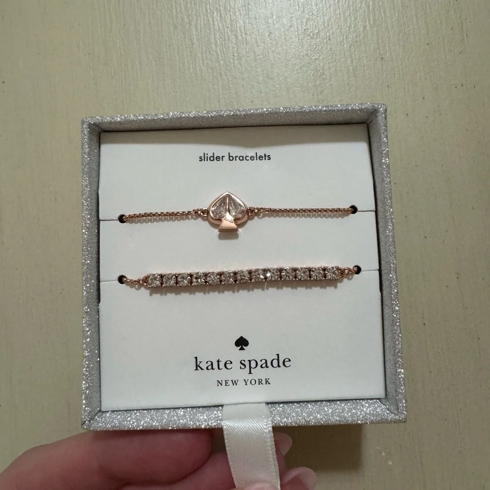 Kate Spade Rose Gold Slider Bracelets - Picture 1 of 4